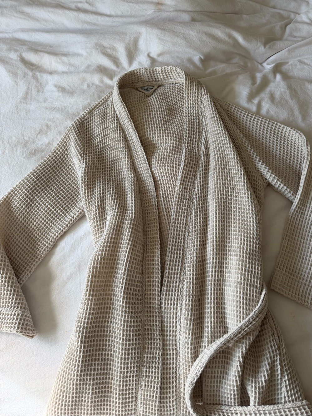 Parachute Waffle Robe - Natural Cream size L - Picture 5 of 6
